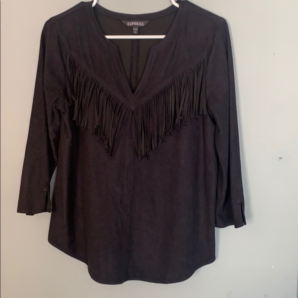 Super cute Velvet blue fringe shirt!